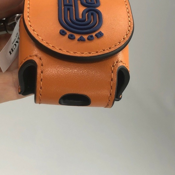 Coach Bags Coach Airpods Case Cover New In Orange Blue Poshmark